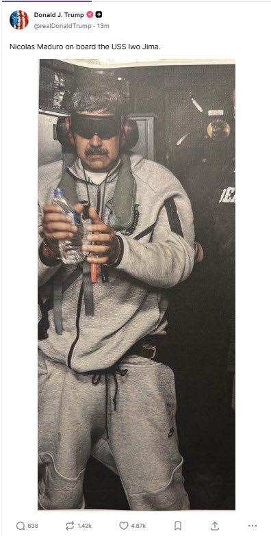 ABD, Venezuella'yı bombalayıp Venezüella Başkanı Maduro ve eşini esir aldı.

Bir devletin, başka bir devlete bu şekilde müdahale edip başkanını ve eşini evinden alıp götürmesi, "bunları biz yargılayacağız" demesi, devletler hukukuyla açıklanabilir bir durum değil. 

Bu