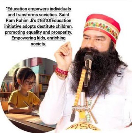 jatinderkhatter's tweet photo. Education shapes lives and builds futures. Through the “Gift of Education” initiative, Saint Gurmeet Ram Rahim Ji is helping needy children access free education and essential learning support.
#EmpowerWithEducation https://t.co/nbVf7WTBrA