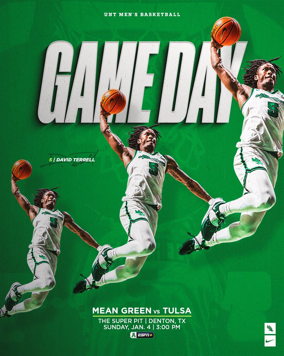 MeanGreenMBB's tweet image. GAME DAY

🆚 Tulsa
⏰ 3 PM
📍 The Super Pit
📺 ESPN+
📻 @MGSNetwork // KHYI 95.3 FM
🎟️ northtex.as/4pjMZzW