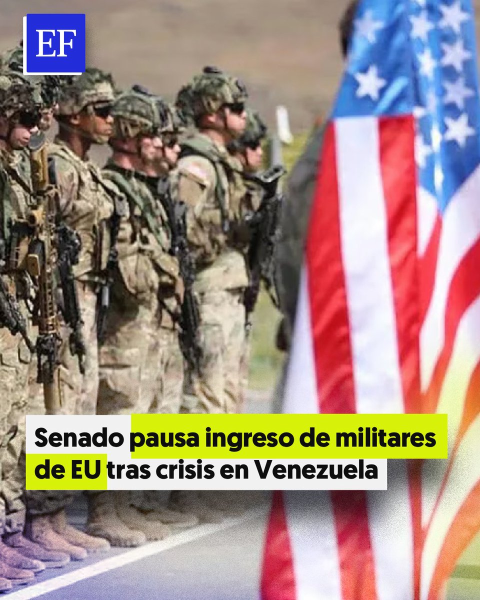 🚫🇲🇽 El Senado de la República frenó la autorización para el ingreso de militares de EU a México.
La decisión ocurre tras la captura de Nicolás Maduro y la intervención militar en Venezuela. elfinanciero.com.mx/nacional/2026/…