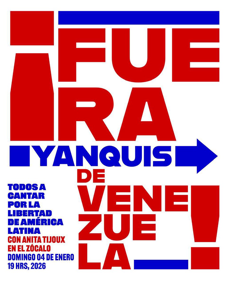 Mañana nos vemos en el zócalo. 
#FueraYankeesDeVenezuela