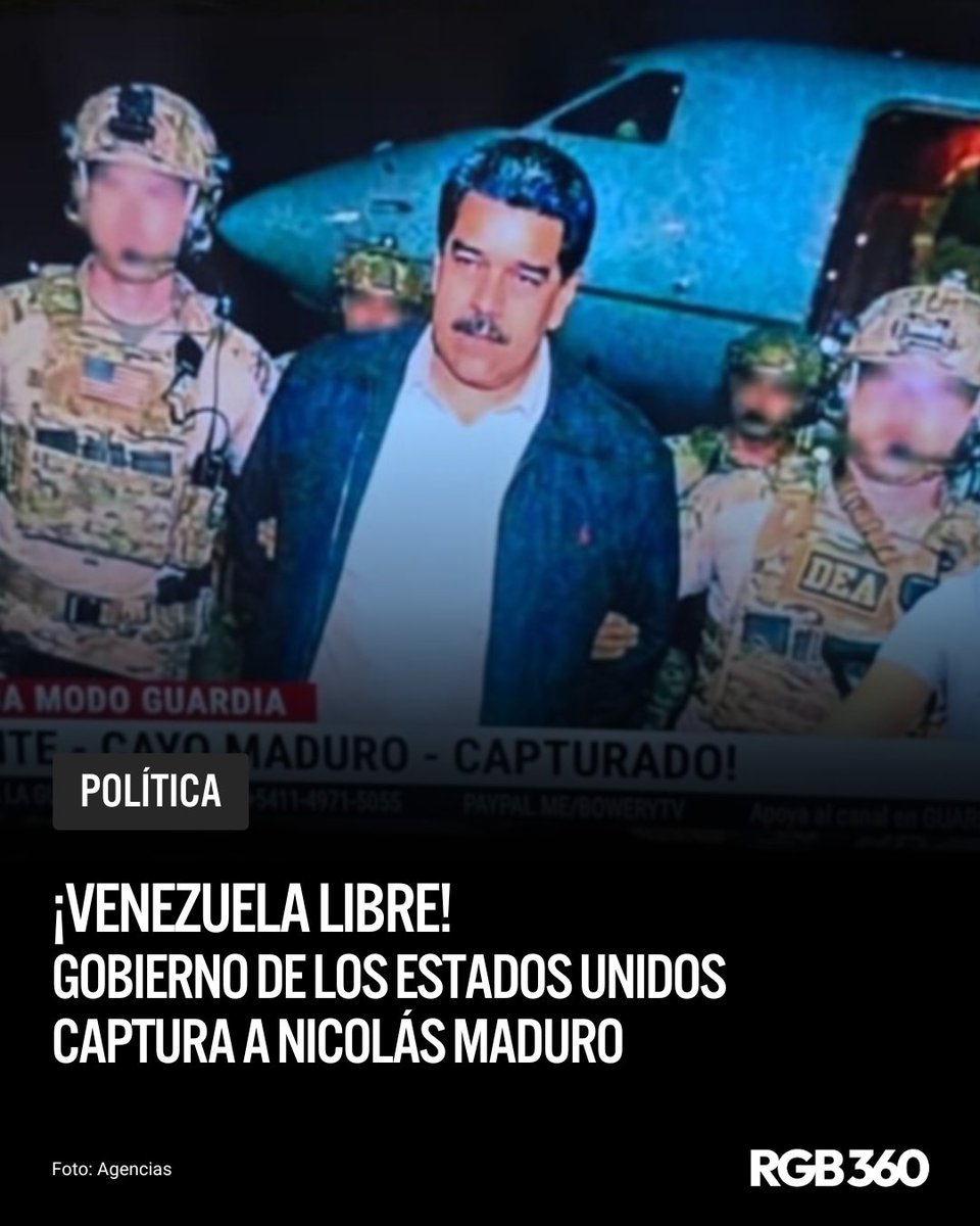 Tras décadas de crisis, acusaciones por vínculos con narcotráfico y resistencia al resultado electoral de 2024, la detención de #Maduro abre un escenario de alta incertidumbre institucional en #Venezuela. 

Lee más: rgb360.com.mx/venezuela-libr…