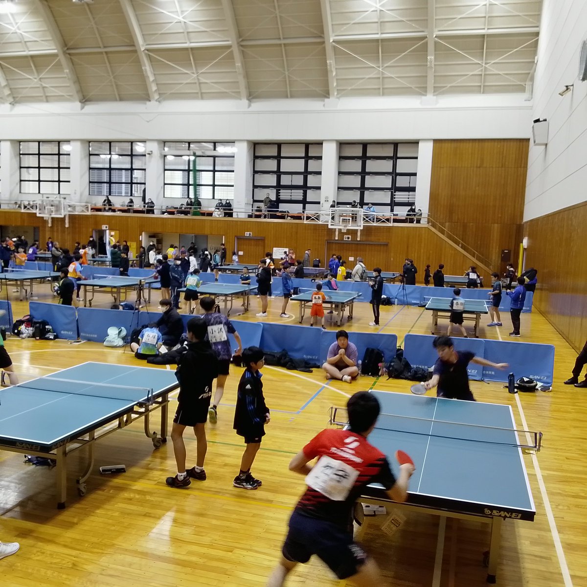 overlimitboss's tweet image. 本日はこちら！
東海村で行われている卓風会さんの練習会に参加しております。
うちの子達は目標試合数をクリアー出来るのか？
それとも反省文送りなのか??
楽しみです(*^^*)

#茨城
#卓球
#OverLimit
#常陸大宮市
#東海村
#卓風会
#練習会