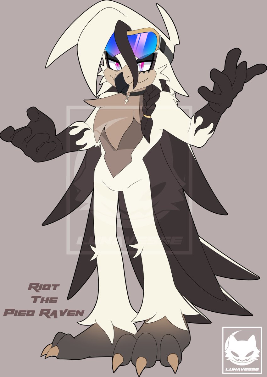 Riot the Pied Raven
Not the full piece BUT its better then nothing so far. 

(My new cords will be in tomorrow hopefully so I can finish this fully since his hair is to be braided and I gotta dress him haha.)