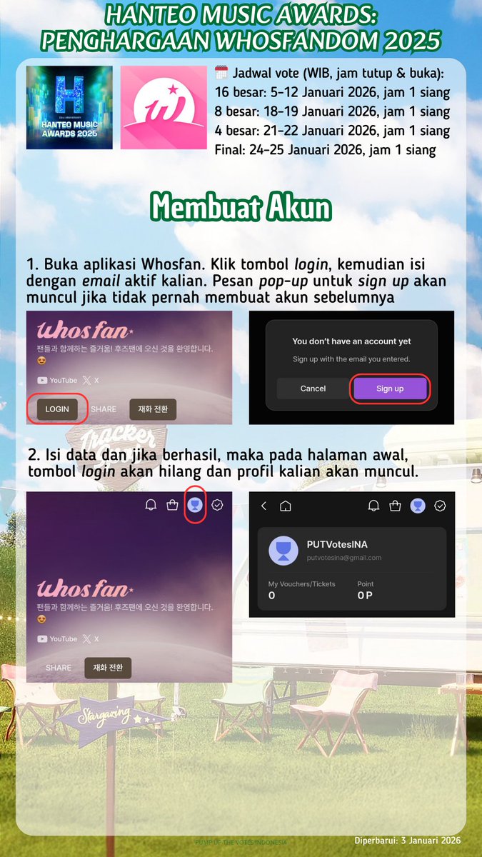 putvotesINA's tweet image. 🗳: HMA - Penghargaan WhosFandom 2025
🗓: Detail jadwal lihat pada gambar tutorial
🔗 Tautan unduh aplikasi:
Playstore: play.google.com/store/apps/det…
Appstore: apps.apple.com/id/app/whosfan…

☆ Sudah boleh mulai kumpulkan tiket voting, ya!
☆ Silakan nyalakan notif akun ini sebagai pengingat