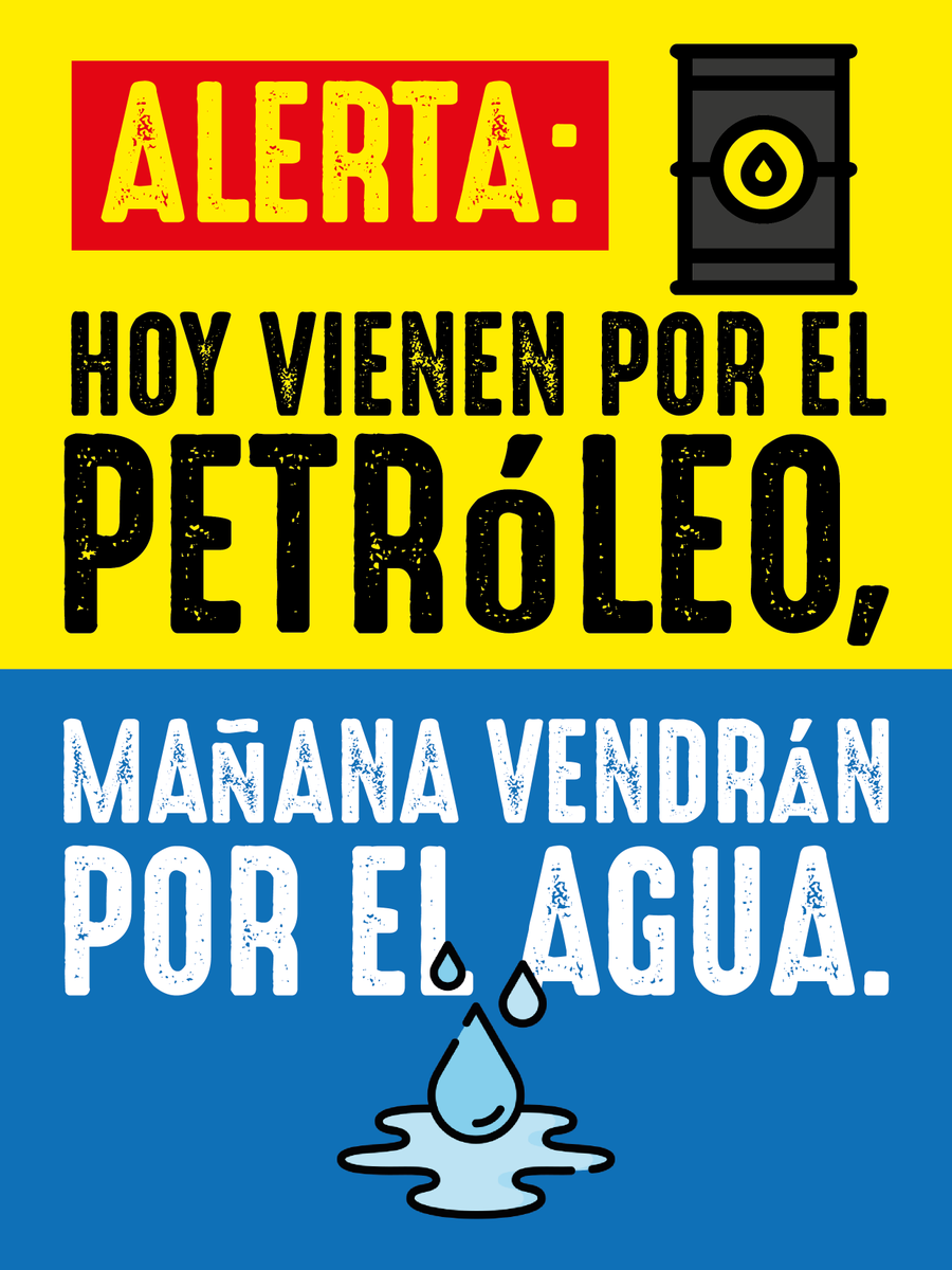 Cizanaparatodos's tweet image. Alerta: hoy vienen por el petróleo, mañana vendrán por el agua.