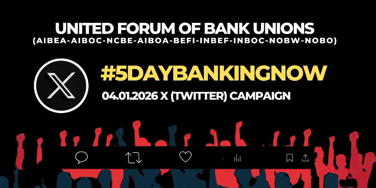 <a href="/ChVenkatachalam/">CH VENKATACHALAM</a> #5DayBankingNow
We Demand 5 Day Banking now

<a href="/DFS_India/">DFS</a> <a href="/nsitharaman/">Nirmala Sitharaman</a> <a href="/nsitharamanoffc/">Nirmala Sitharaman Office</a> <a href="/IbaChairman/">Chairman IBA |Stay Home Stay Safe</a> <a href="/ChiefIba/">IBA_Chief_Executive</a>