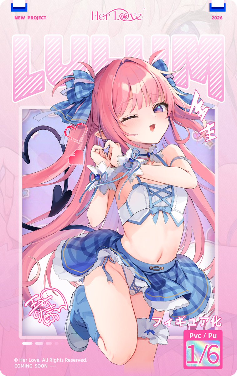 Herlove_jp's tweet image. 製作決定！ 
■製品名：HerLove &amp;amp; 玉之けだま アイドルルルム 1/6 スケールフィギュア
 ■製作：HerLove  
■スケール：1/6  
■原画：玉之けだま@kedamaa