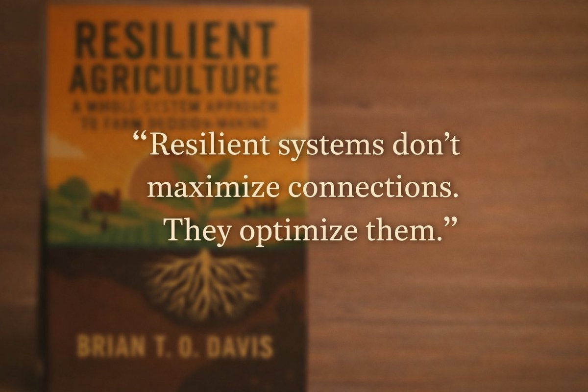 GrowThings's tweet image. “Resilient systems don’t maximize connections. They optimize them.”