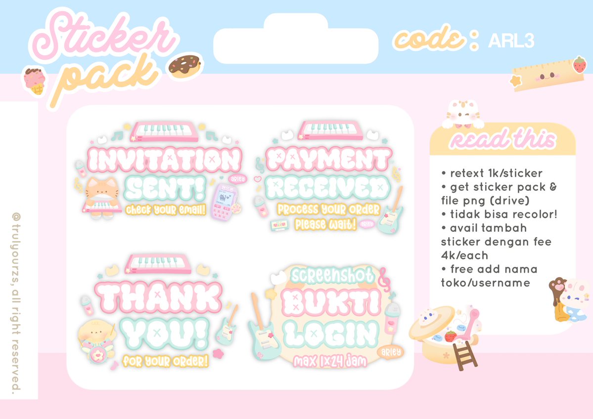 trulyourzs's tweet image. ˖ ࣪ ʺ ‌‌ུུ‌‌ 𓈒  #zonauang  ♫
[  help repost please? thank u!  ]

hiluu ol, akuu ada bawa 3 ready stock sticker pack yang bisa dibawa pulang sekarang juga melalui dm atau link di bio &amp;lt;3 

please mention after dm.