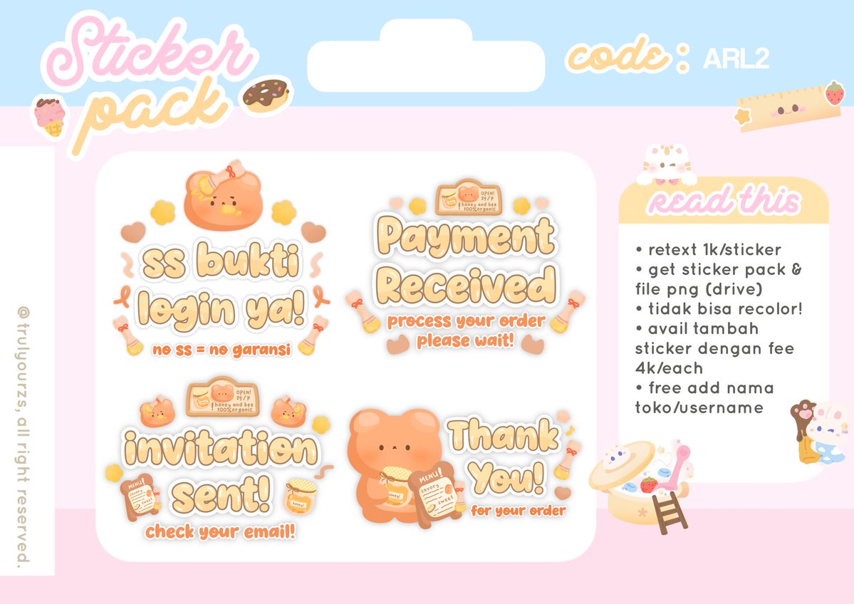 trulyourzs's tweet image. ˖ ࣪ ʺ ‌‌ུུ‌‌ 𓈒  #zonauang  ♫
[  help repost please? thank u!  ]

hiluu ol, akuu ada bawa 3 ready stock sticker pack yang bisa dibawa pulang sekarang juga melalui dm atau link di bio &amp;lt;3 

please mention after dm.