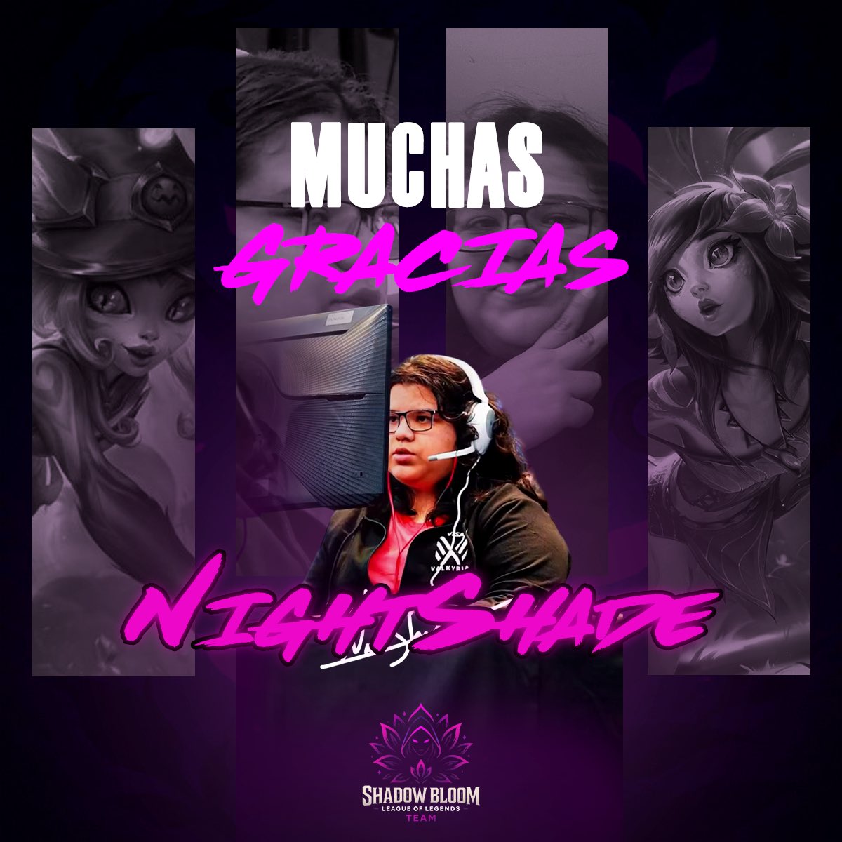 Las sombras también evolucionan.

Hoy despedimos a nuestra top <a href="/AzureNightShade/">NightShade</a> .
Gracias por tu entrega, tu compromiso y por haber sido parte del camino de ShadowBloom. 

Éxitos en tu próximo destino ✨