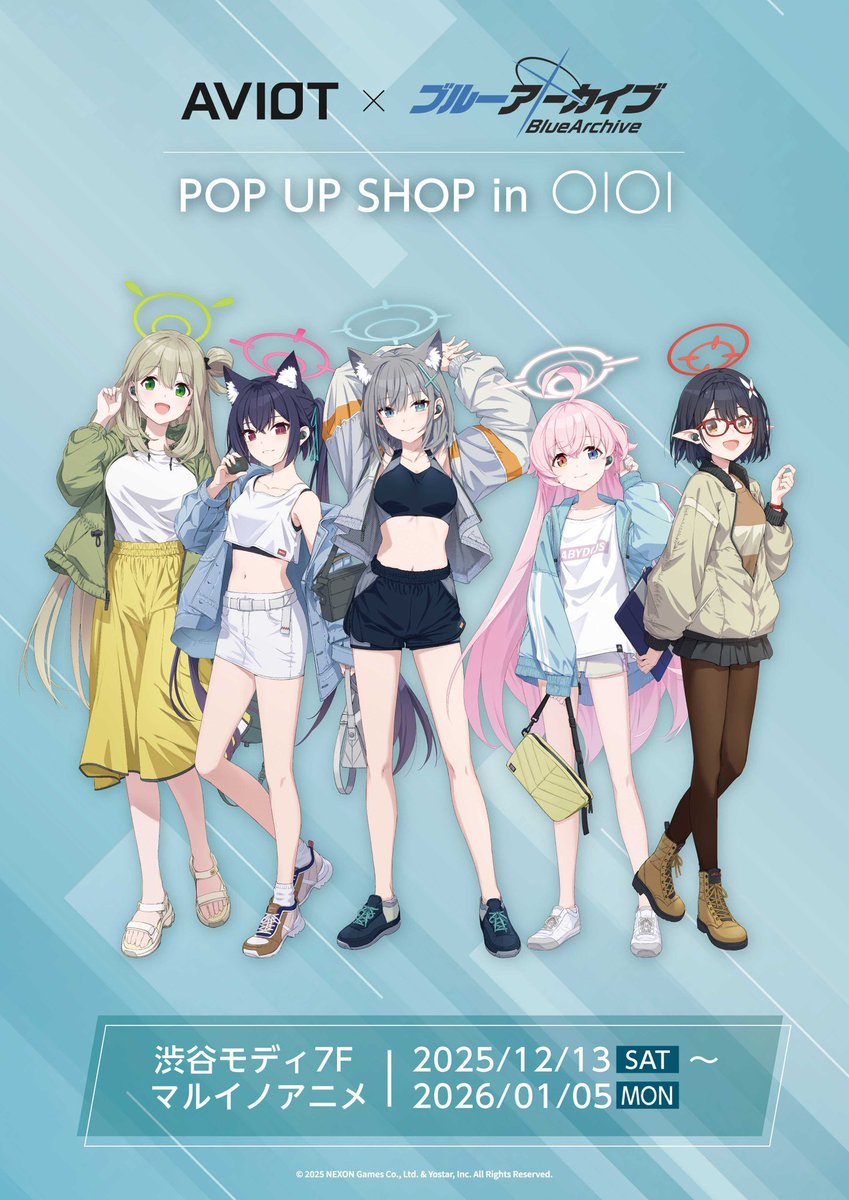 AVIOT×ブルーアーカイブ POP UP】渋谷モディ ＜完売情報＞ 本日1/4(日