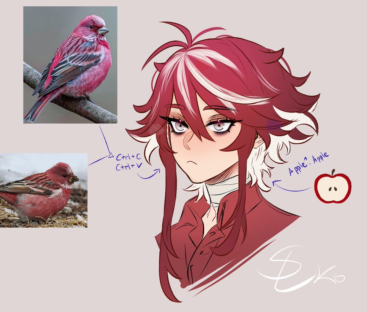 ekoshio's tweet photo. the idea: draw spider-web ikeda in all of his chopped self
my brain, pointedly making his hair fluffy and ADDING more white: it cannot be done
one of the many doodles i've done this week for character study. perceive it pls 🥺 
#tetrotwt #tetroblue #redesign??? https://t.co/Onpv26MYBd