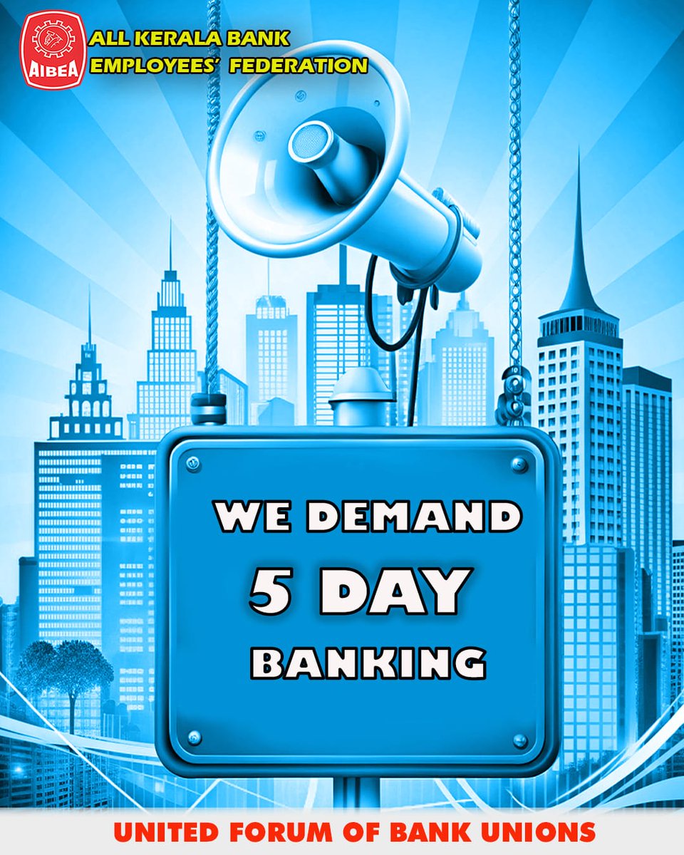 5-Day Banking does NOT mean reduced customer service.

<a href="/TimesNow/">TIMES NOW</a><a href="/CNNnews18/">News18</a><a href="/ndtv/">NDTV</a><a href="/ZeeNews/">Zee News</a><a href="/IndiaToday/">IndiaToday</a><a href="/republic/">Republic</a><a href="/aajtak/">AajTak</a><a href="/ABPNews/">ABP News</a><a href="/TV9Bharatvarsh/">TV9 Bharatvarsh</a><a href="/DDNewslive/">DD News</a><a href="/News18India/">News18 India</a><a href="/IndiaTV/">IndiaTV English</a><a href="/Reuters/">Reuters</a>
<a href="/BBCWorld/">BBC News (World)</a> #5DayBankingNow