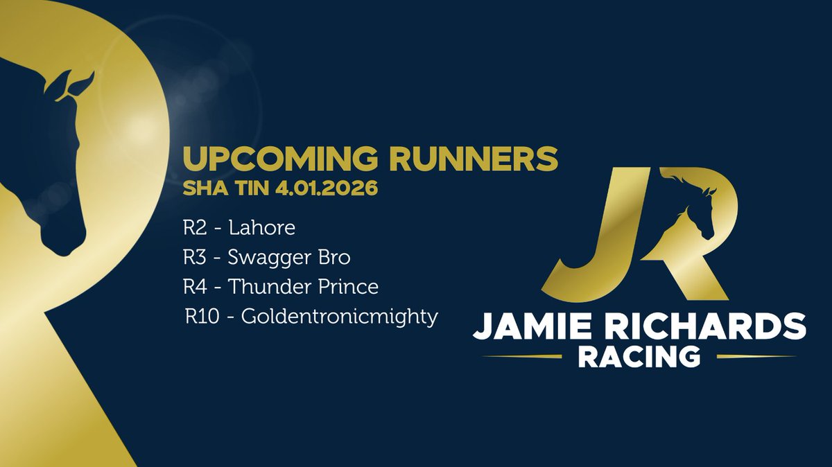 Wishing good luck to all the runners today on our home track at Sha Tin. Best of luck to everyone involved!