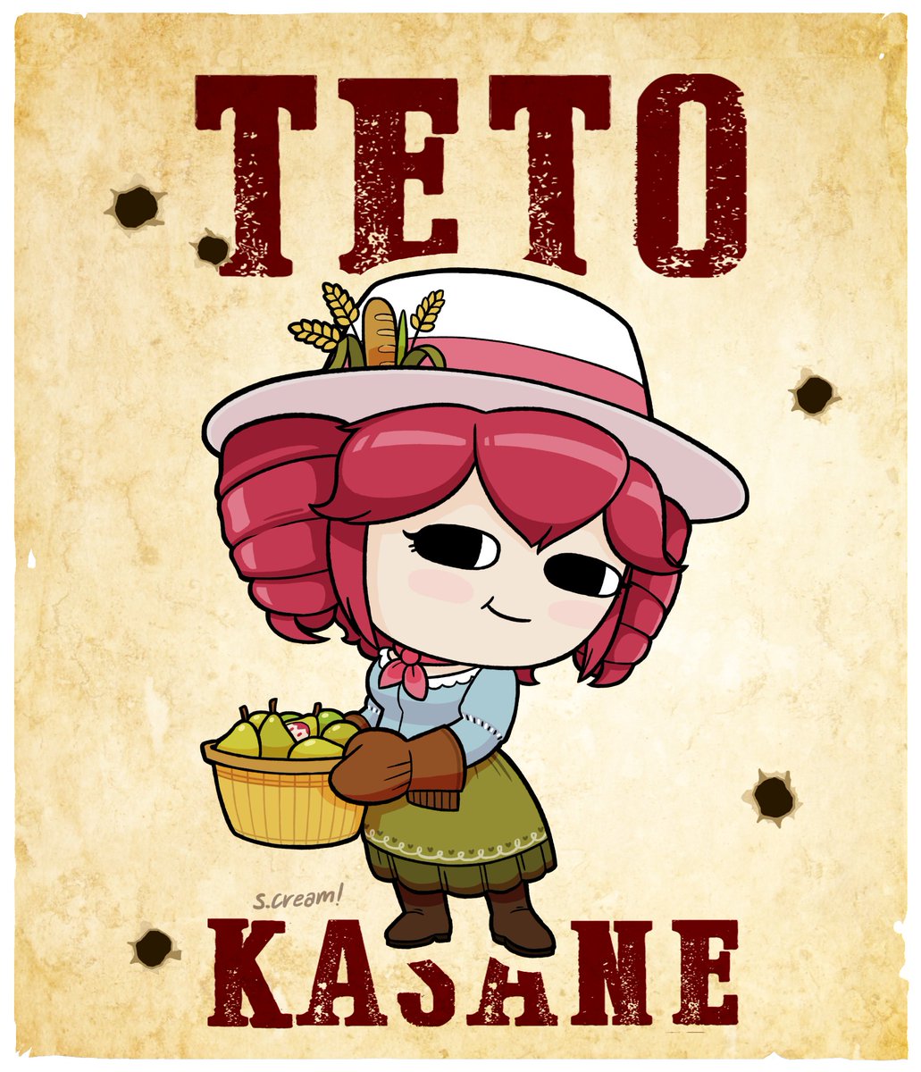 Courtney_Scream's tweet image. En el viejo oeste no solo hay vaqueros, también granjeritas que se ganan la vida cosechando. Una de ellas es Teto. 
🍐
🍐
🍐
#kasaneteto #teto #digitalart #digital #oldwest