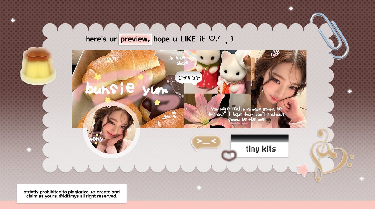 kittmys's tweet image. help repost thankyou! xx 🍮 #zonauang 

aku ada layout ready stock ningning &amp;amp; wonyoung foto terbaru &amp;gt;___&amp;lt; pricenya 13k dan 12k ♡ free retext! yang mau jajan boleh dm aku ☁️