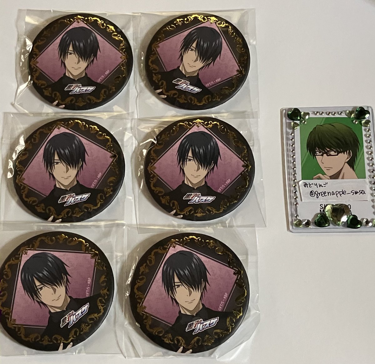 譲渡】黒子のバスケ 黒バス 中外ブラックスーツ JF2025 缶バッジ 譲