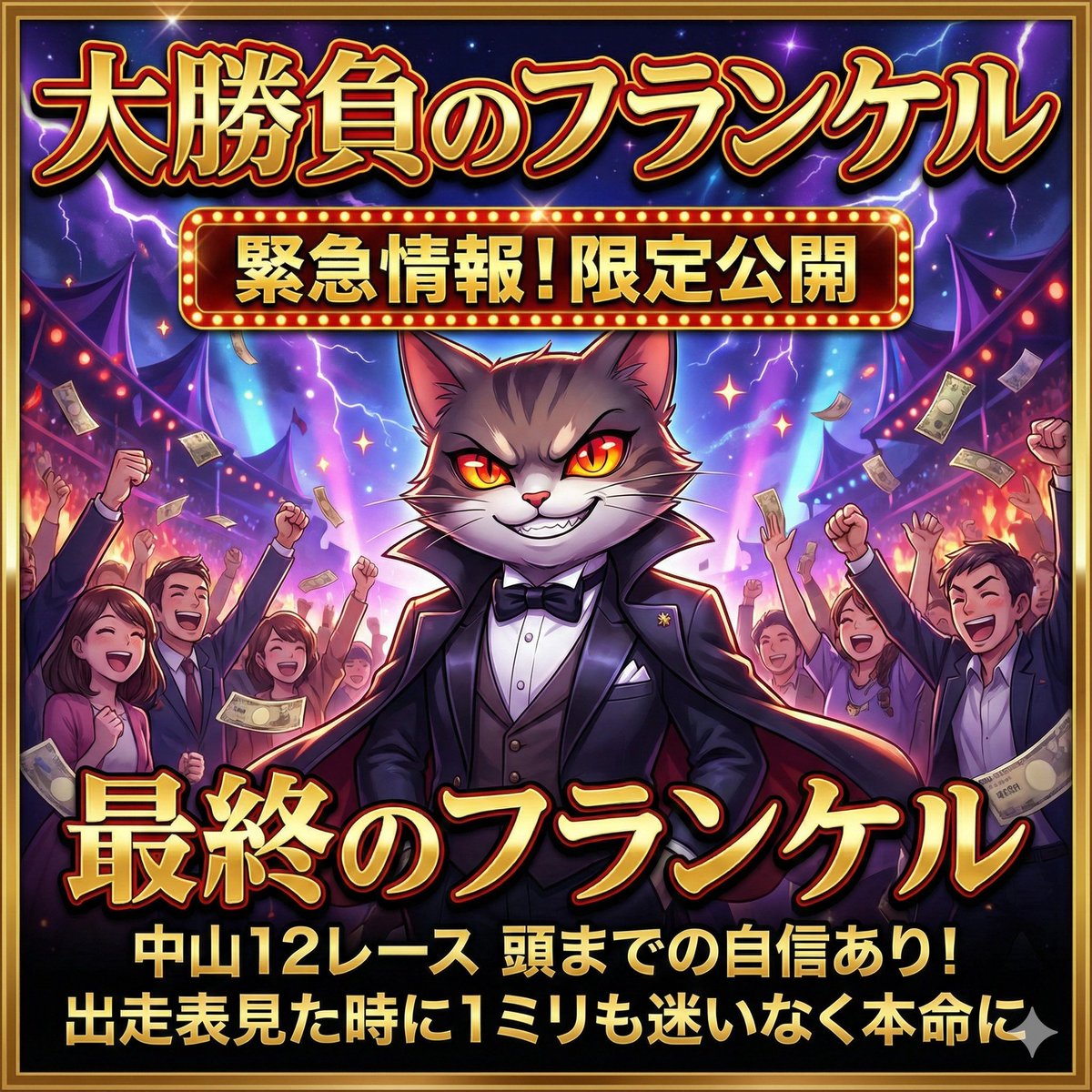 ここは自信の最終レースです 普通にここが最も自信あるレースでした