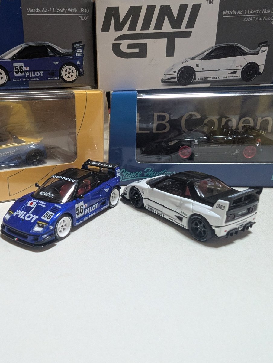 リバティーウォークの軽カーのミニカー、メーカーはまちまちだけども全