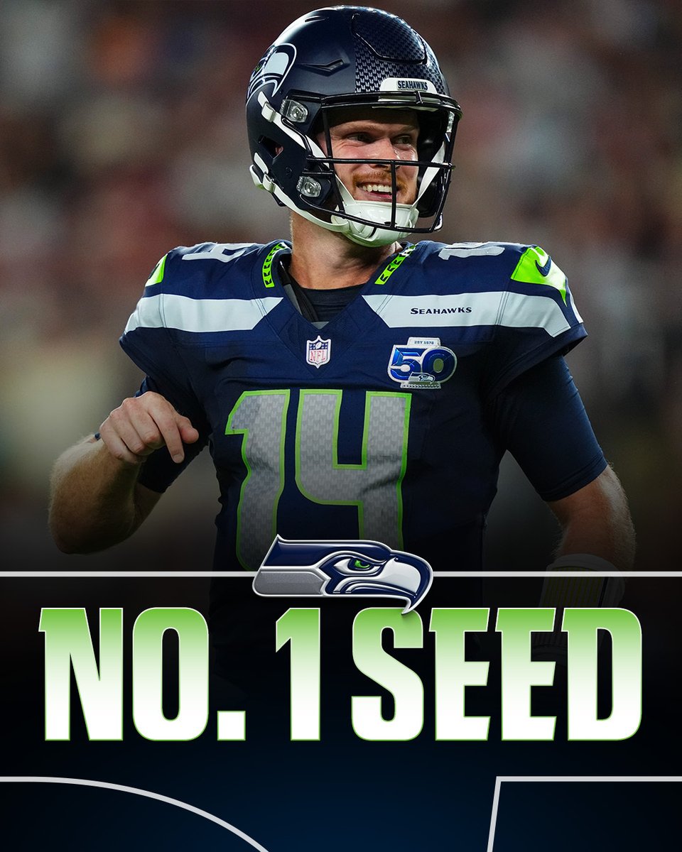 The Seahawks are officially your No. 1 seed in the NFC 👏 

With their win against the 49ers, it'...