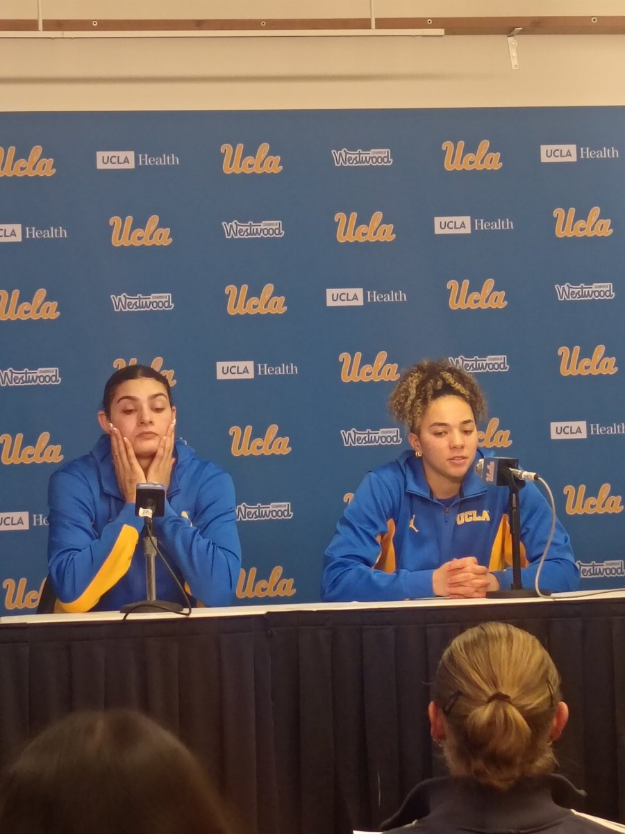 Post game press conference with Lauren Betts and Kiki Rice.
