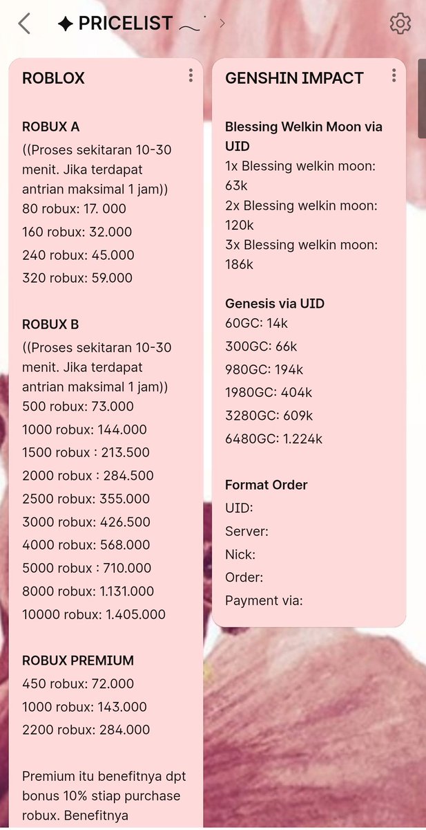 numinosea's tweet image. openg top up robux guysss #zonauang #zonajajan fast respon ke wa ajah ya, available qriss. game lain tanya aja ia