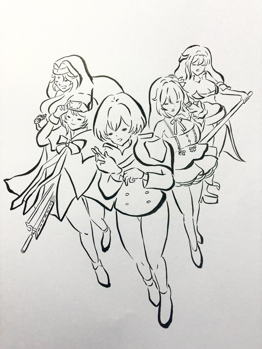 Eleonorcircus's tweet photo. 必要最低限の線で1本1本丁寧に描きあげたら腑抜けたゴッデスが描けました🤣🤣🤣

#NIKKE #NIKKEfanart #NIKKE2026新年 
#水墨画 #ゴッデス部隊 https://t.co/Uy6NIvt1Su