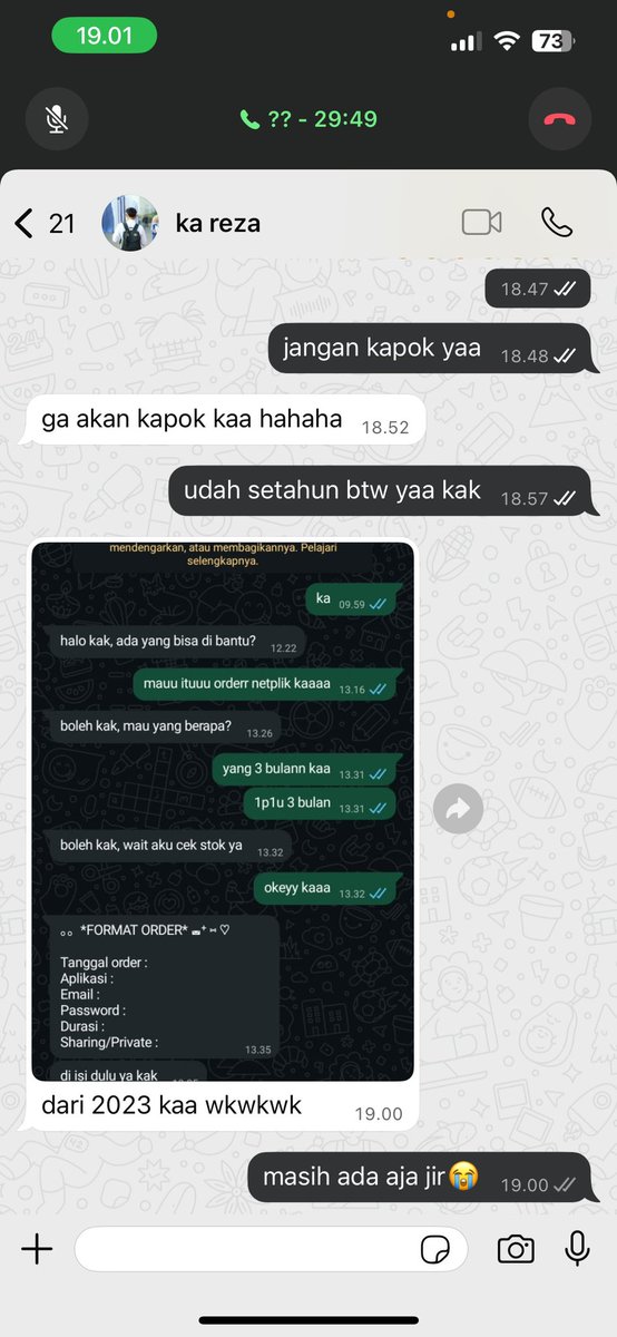 zeharein's tweet image. customerku dari 2023, jadi langganan, jadi temen mabar, udah kaya bestie sekarang dan selalu repeat order hehe maacii🫰🏻