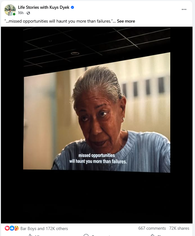 Grabe yung 72,000 shares nitong Bar Boys post ng isang CV. hahaha