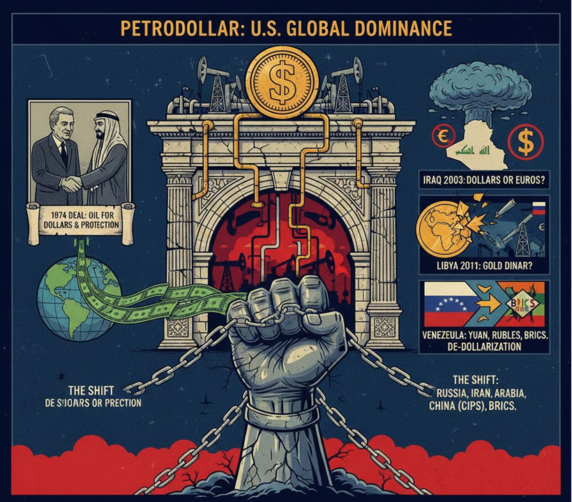 DealsDhamaka's tweet photo. Trying to understand Venezuela 🇻🇪- US 🇺🇸 situation?
Read this to know in 5 minutes🧵

The Petrodollar: The Real Power Behind U.S. Global Dominance 

To understand modern American power, you don’t start with aircraft carriers or nuclear weapons.

You start with oil.

And more importantly, the currency used to buy it.
The real reason the USA has remained the world’s dominant economic power for half a century is not democracy, innovation, or leadership.

It is the petrodollar system. 
And Venezuela threatened it.