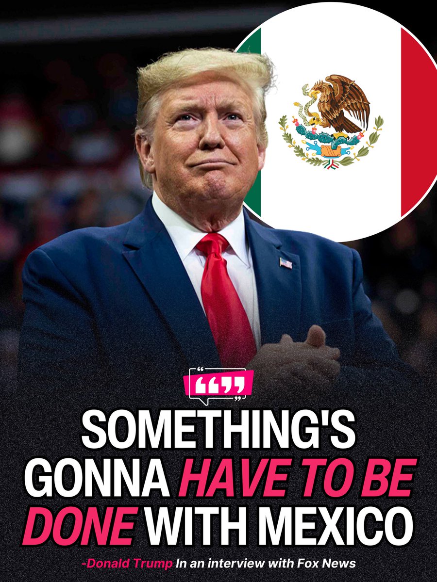 In an interview with Fox News, the president of the United States said that drug cartels control Mexico. 

Thoughts?

<a href="/FoxNews/">Fox News</a> 

#trump