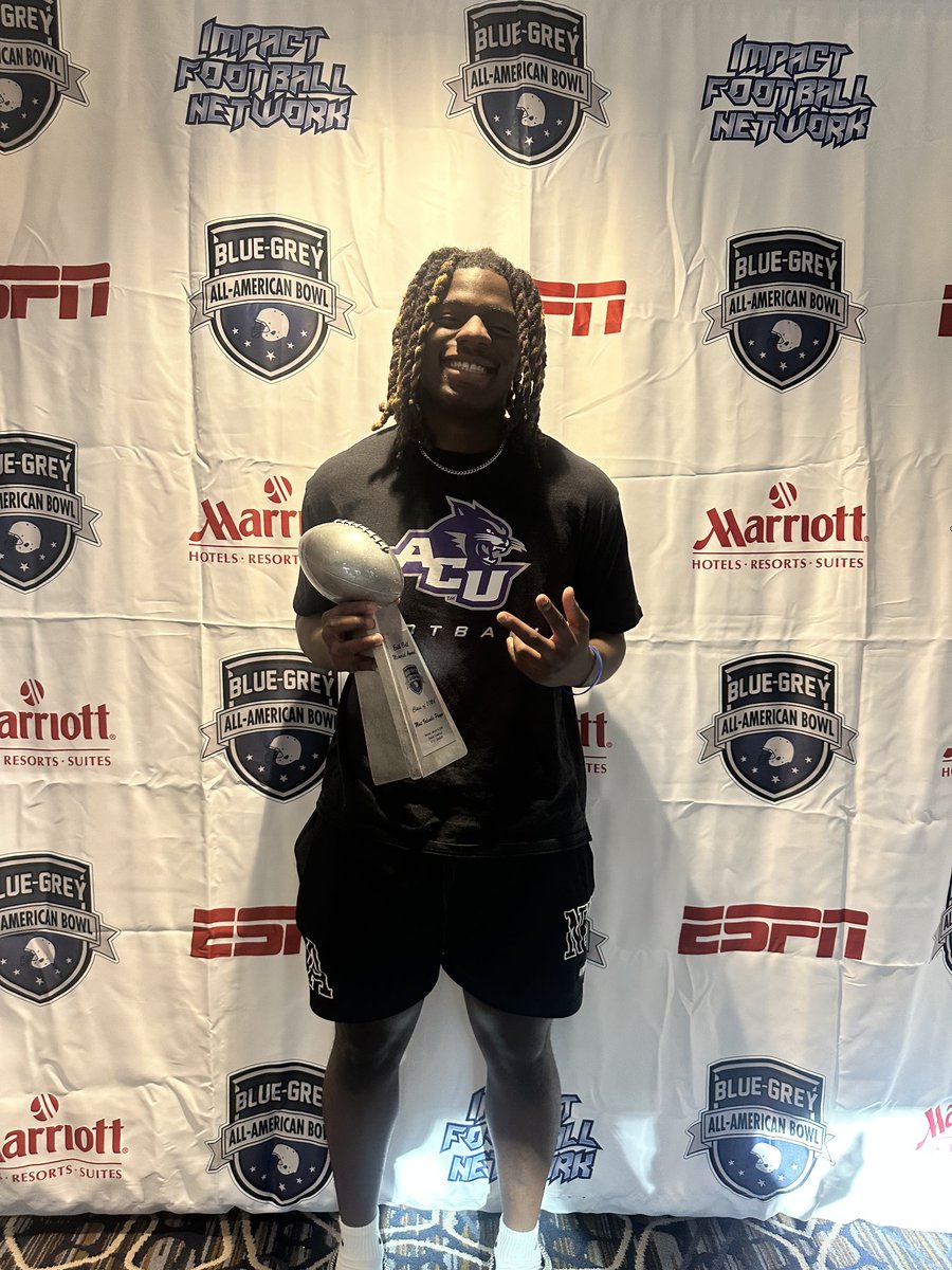 The <a href="/BlueGreyFB/">Blue-Grey All-American Bowl</a> ALL-AMERICAN BOWL weekend is officially here! I'm honored to be playing against and with the Top Sr High School Athletes in the Country. Graduating Class of 2026 🎓 I'll be on the West Squad as DB #️⃣3️⃣1️⃣ thankful for this opportunity to perform at <a href="/ATTStadium/">AT&T Stadium</a> 🏟