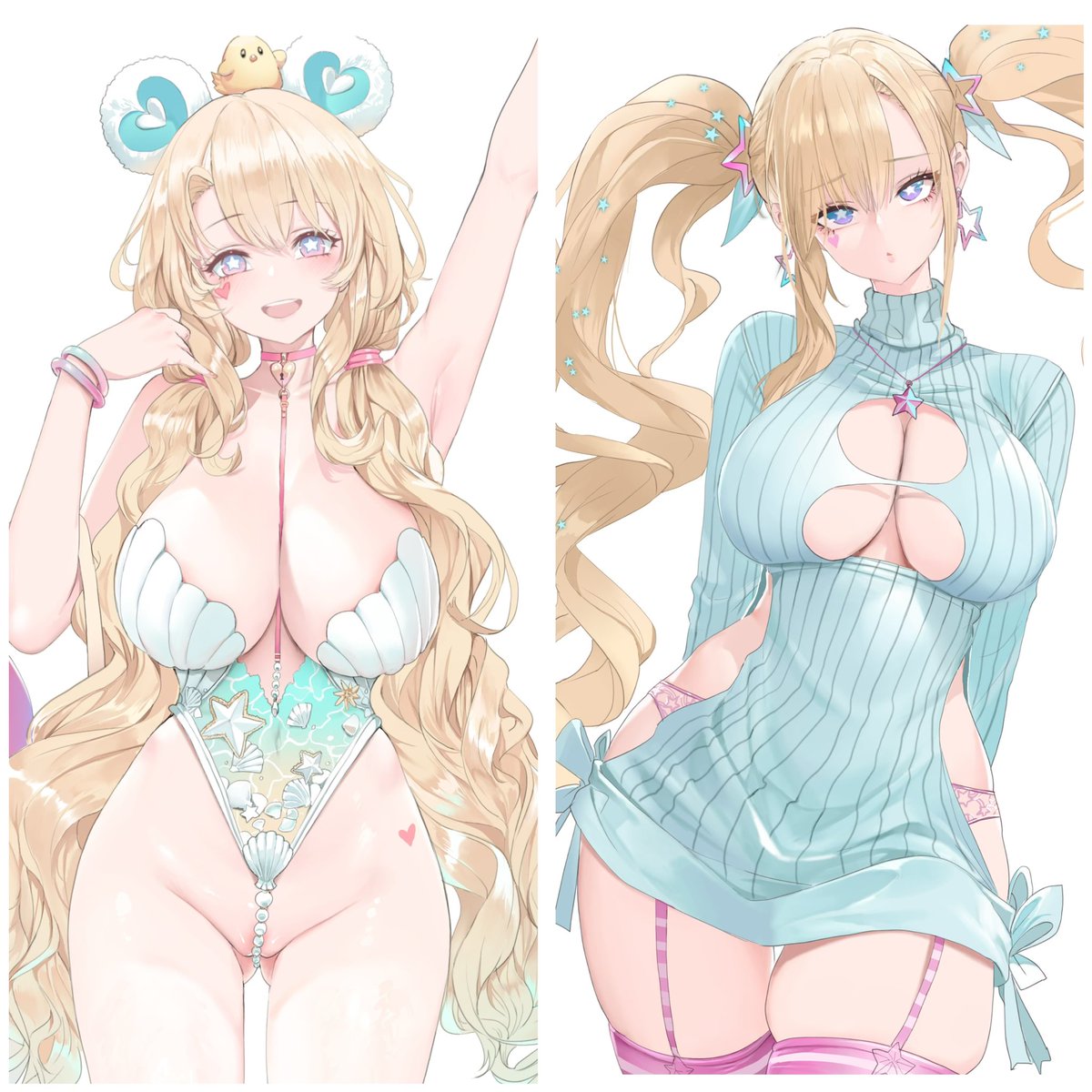 「Summer Gal va Winter Gal」|DISHのイラスト