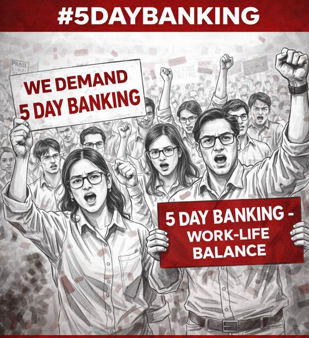 #5DayBankingNow
<a href="/narendramodi/">Narendra Modi</a> <a href="/nsitharamanoffc/">Nirmala Sitharaman Office</a> <a href="/DFS_India/">DFS</a>