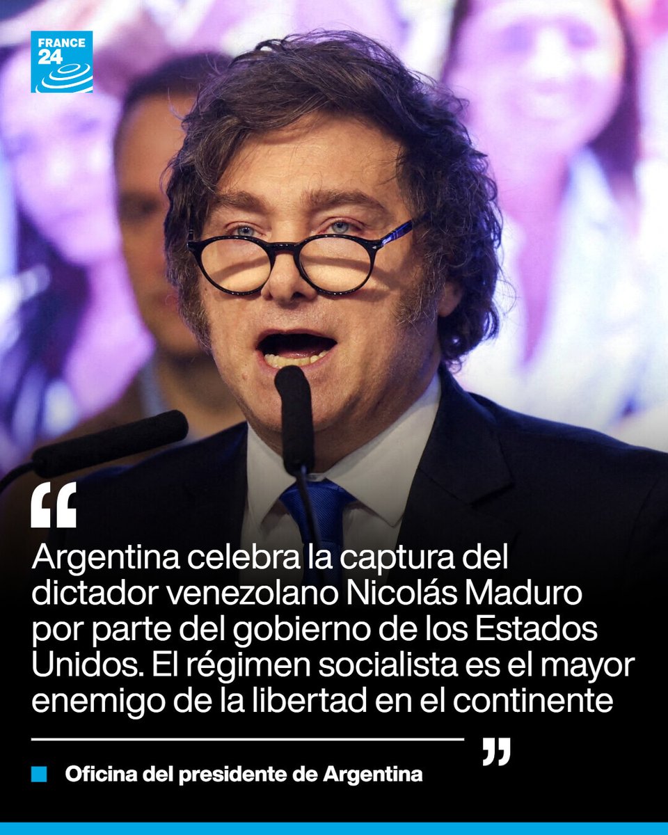 🇻🇪 La captura del presidente venezolano, #NicolásMaduro y de su esposa, Cilia Flores, en la madrugada del 3 de enero por parte de #EEUU ha dividido a los líderes latinoamericanos, en línea con los ejes ideológicos que rigen a la región ➡️ f24.my/BeNe