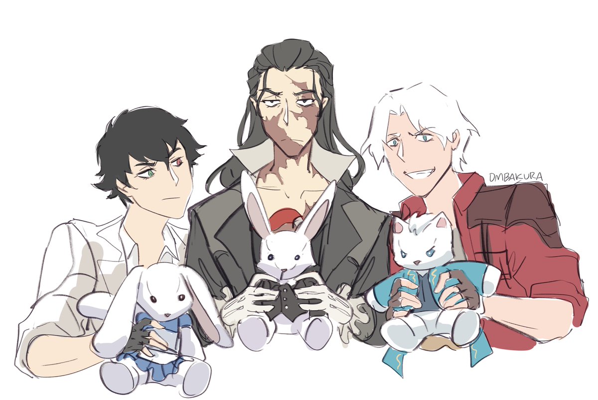 dmbakura's tweet image. ive drawn dante, lady and white rabbit a lot... #dmc #devilmaycry #dmcnetflix