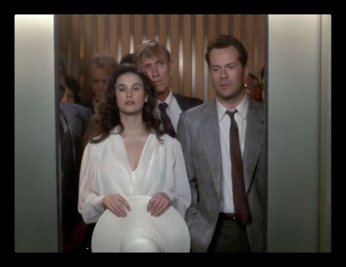 benjancewicz's tweet image. Demi Moore as "Woman in Elevator" on Moonlighting 1985