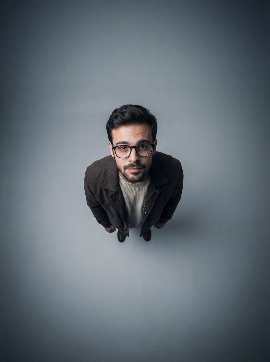 Introspective Heights: A Minimalist Portrait