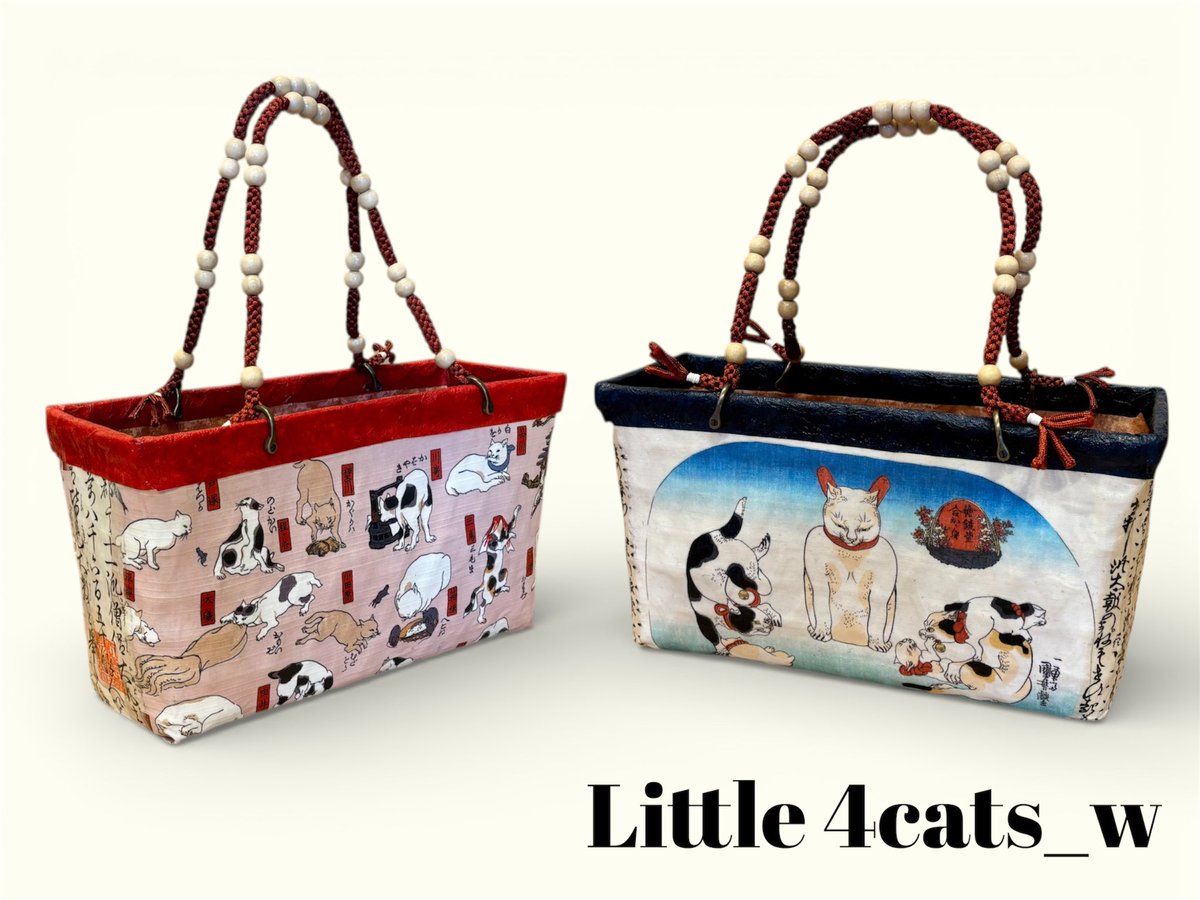 あけましておめでとうございます
今年もよろしくお願いいたします🎍

Little 4cats_wから新年にふさわしい新作が届きました！
歌川国芳の浮世絵をあしらった一閑張りかごバッグです
職人さんの手作りで他にはない特別な一品となっております！

詳細👇
muddycatclub.com/?category_id=6…