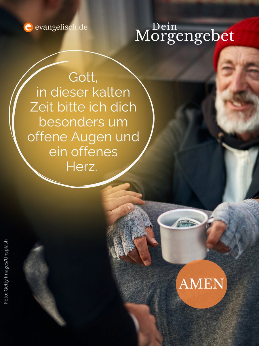 Unser #Morgengebet für den heutigen Tag 🧡  Gott, in dieser kalten Zeit bitte ich dich besonders um offene Augen und ein offenes Herz. Amen.🙏🏼