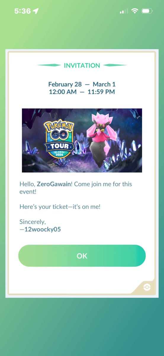 Thanks <a href="/ukeyman777/">12woocky05@6/1東京午前の部</a> for the #PokemonGO Ticket, Starting the year with this Gift