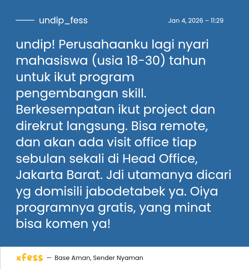 UNDIP MENFESS tweet media