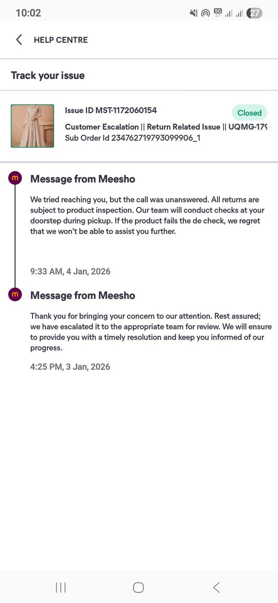 TaraTarsem's tweet photo. @meesho_support Is this way to close and how could you mention about quality check if fail did im telling you some else how could quality check will be done when you sent me totally wrong product.. https://t.co/cLl4GeZ8ch