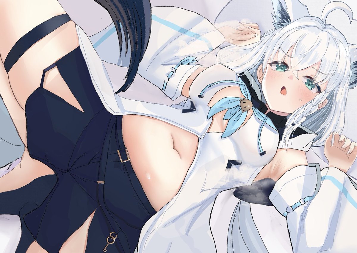 #絵フブキ ふぶちゃ描いたよ お正月はついついたべすぎちゃうよね 