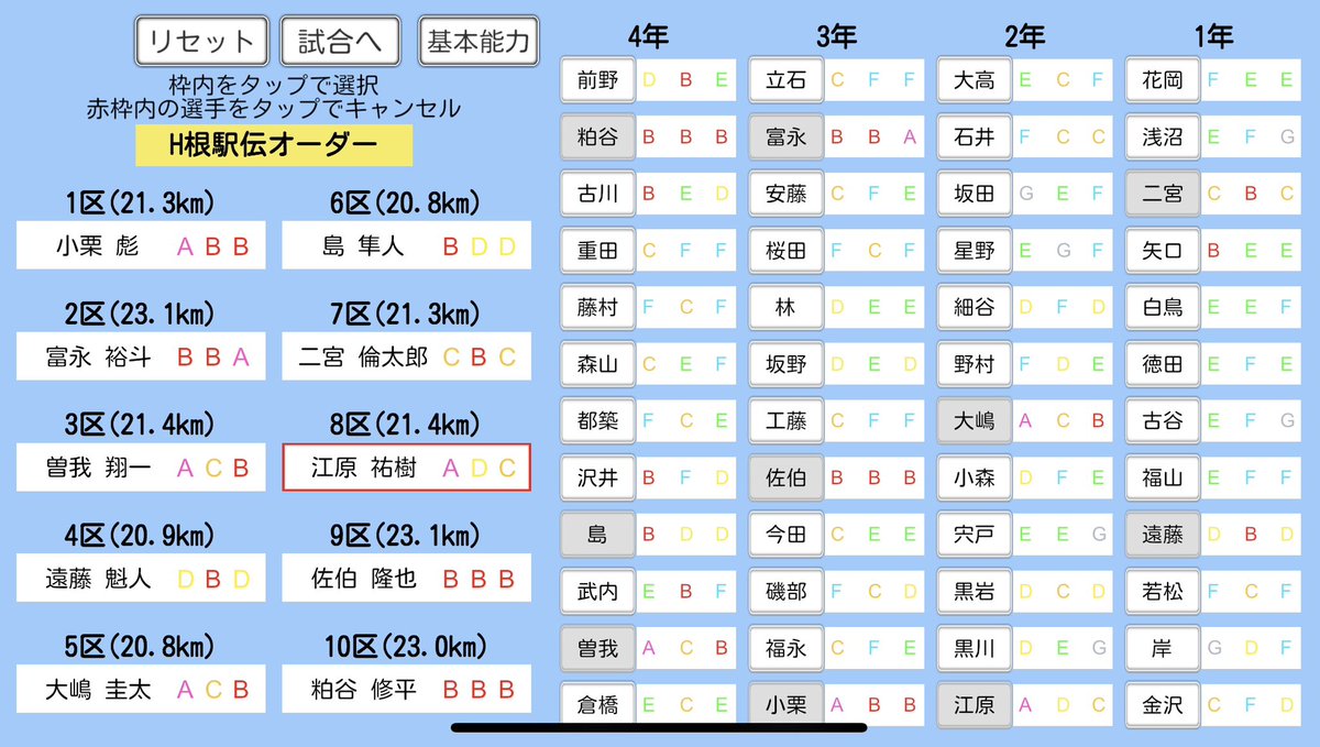 TUNE2222's tweet photo. 影響されやすすぎるからシュールな駅伝シュミレーションゲーム始めた https://t.co/nf3FqMNA7Z