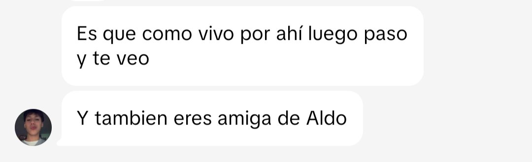 ahora todas las personas me conocen por ser la amiga de Aldo
