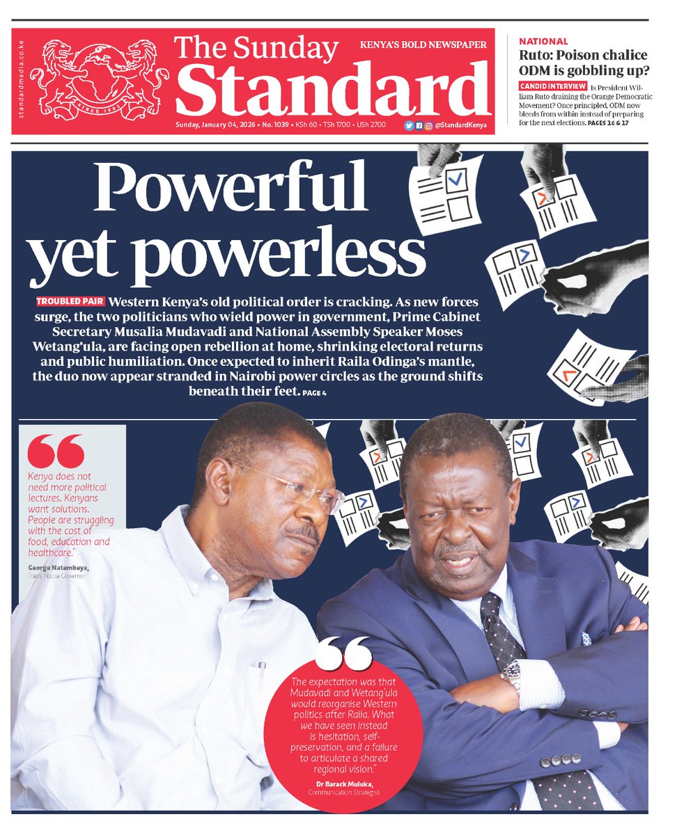 nyanducha's tweet photo. Today's newspaper headlines.
Sunday, 4th January 2026.
Contact #Victorock #Kenya on 0706357055 or info@victorockkenya.com for #Ubibot soil, temperature & humidity IoT #sensors, #Sophos firewalls, #CiscoMeraki firewalls & switches.
#ePaper #Gazeti #Sifuna #Alai #Kuria #JoyceLay https://t.co/344h1QSxc8