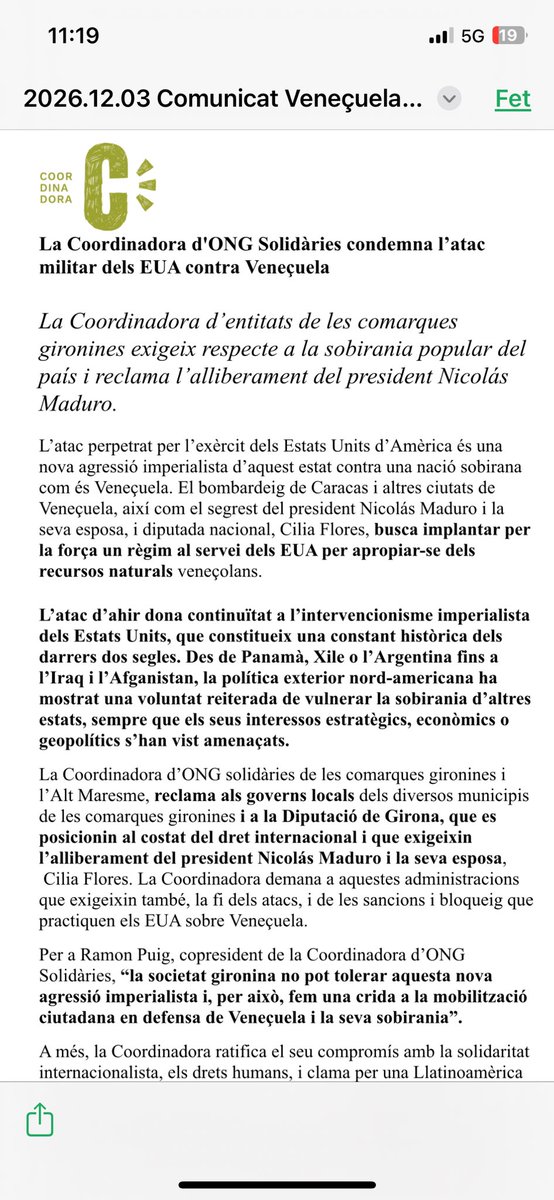 Coordinadora d'ONG Solidàries tweet media